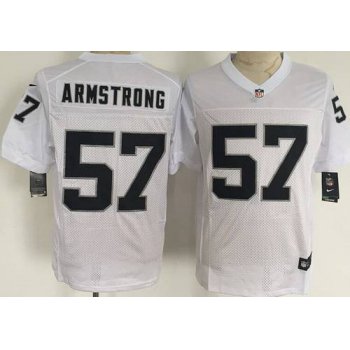 Men's Oakland Raiders #57 Ray-Ray Armstrong Nike White Elite Jersey