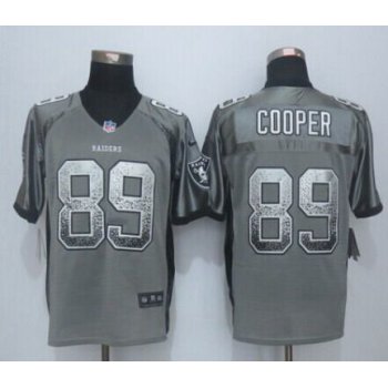 Men's Oakland Raiders #89 Amari Cooper Nike Drift Fashion Gray Elite Jersey