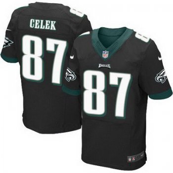 Men's Philadelphia Eagles #87 Brent Celek 2014 Nike Black Elite Jersey