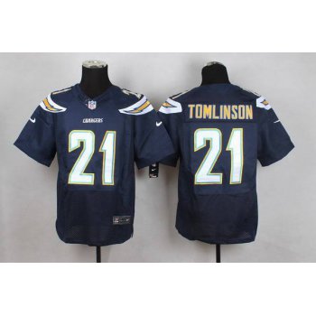 Men's San Diego Chargers #21 LaDainian Tomlinson 2013 Nike Navy Blue Elite Jersey