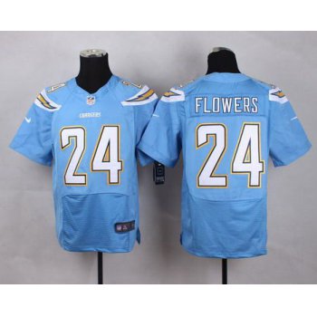 Men's San Diego Chargers #24 Brandon Flowers 2013 Nike Light Blue Elite Jersey