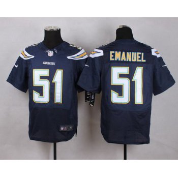 Men's San Diego Chargers #51 Kyle Emanuel 2013 Nike Navy Blue Elite Jersey