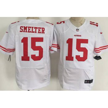 Men's San Francisco 49ers #15 DeAndre Smelter Nike White Elite Jersey