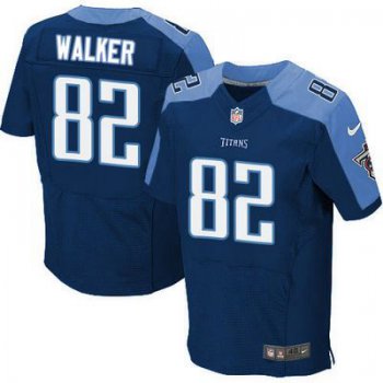 Men's Tennessee Titans #82 Delanie Walker Nike Navy Blue Elite Jersey