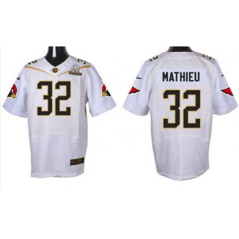 Men's Arizona Cardinals #32 Tyrann Mathieu White 2016 Pro Bowl Nike Elite Jersey