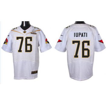 Men's Arizona Cardinals #76 Mike Iupati White 2016 Pro Bowl Nike Elite Jersey