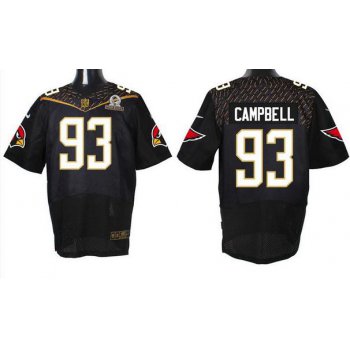 Men's Arizona Cardinals #93 Calais Campbell Black 2016 Pro Bowl Nike Elite Jersey