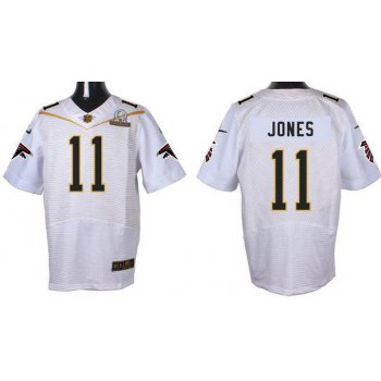 Men's Atlanta Falcons #11 Julio Jones White 2016 Pro Bowl Nike Elite Jersey