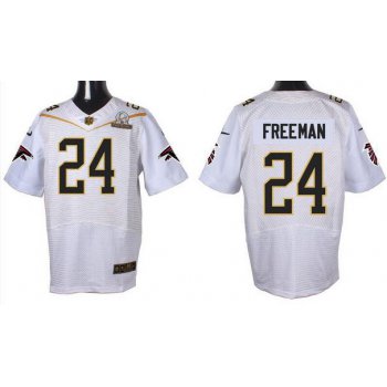 Men's Atlanta Falcons #24 Devonta Freeman White 2016 Pro Bowl Nike Elite Jersey