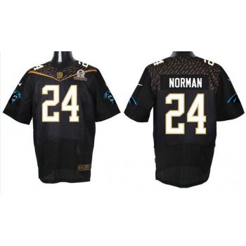 Men's Carolina Panthers #24 Josh Norman Black 2016 Pro Bowl Nike Elite Jersey