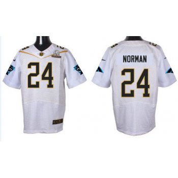 Men's Carolina Panthers #24 Josh Norman White 2016 Pro Bowl Nike Elite Jersey