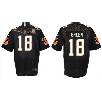 Men's Cincinnati Bengals #18 A.J. Green Black 2016 Pro Bowl Nike Elite Jersey