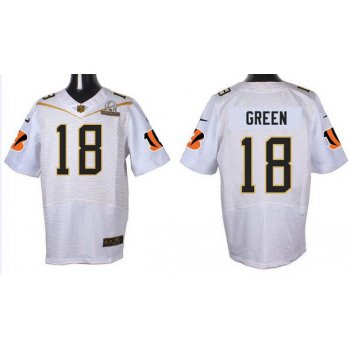 Men's Cincinnati Bengals #18 A.J. Green White 2016 Pro Bowl Nike Elite Jersey