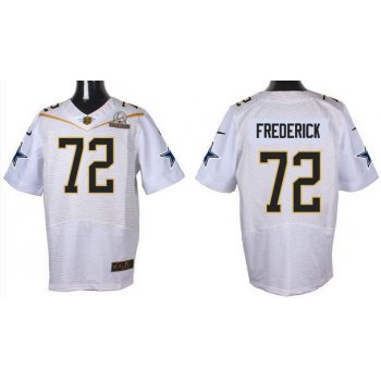 Men's Dallas Cowboys #72 Travis Frederick White 2016 Pro Bowl Nike Elite Jersey