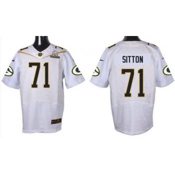 Men's Green Bay Packers #71 Josh Sitton White 2016 Pro Bowl Nike Elite Jersey