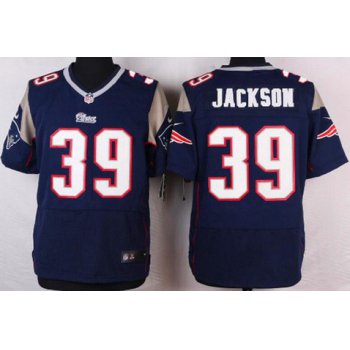 Men's New England Patriots #39 Steven Jackson Navy Blue Team Color NFL Nike Elite Jersey