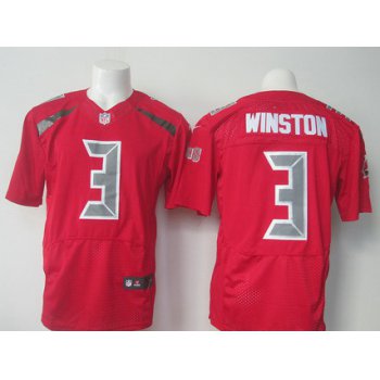 Men's Tampa Bay Buccaneers #3 Jameis Winston Nike Red Color Rush 2015 NFL Elite Jersey