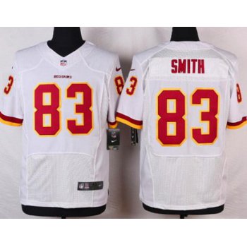 Men's Washington Redskins #83 Alex Smith White Road NFL Nike Elite Jersey