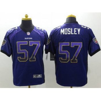 Nike Baltimore Ravens #57 C.J. Mosley Drift Fashion Purple Elite Jersey