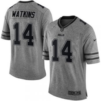 Nike Bills #14 Sammy Watkins Gray Men's Stitched NFL Limited Gridiron Gray Jersey