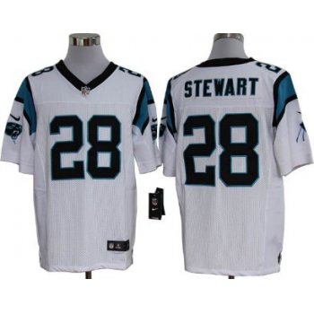 Nike Carolina Panthers #28 Jonathan Stewart White Elite Jersey