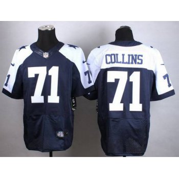 Nike Dallas Cowboys #71 La'el Collins Blue Thanksgiving Elite Jersey