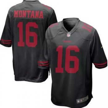 Nike San Francisco 49ers #16 Joe Montana 2015 Black Limited Jersey