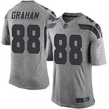 Nike Seahawks #88 Jimmy Graham Gray Men's Stitched NFL Limited Gridiron Gray Jersey