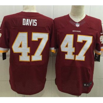 Nike Washington Redskins #47 Akeem Davis Red Elite Jersey