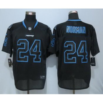 Men's Carolina Panthers #24 Josh Norman Lights Out Black NFL Nike Elite Jersey