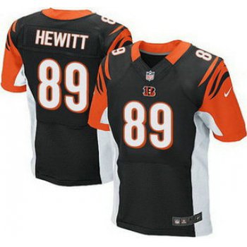 Men's Cincinnati Bengals #89 Ryan Hewitt Black Team Color NFL Nike Elite Jersey