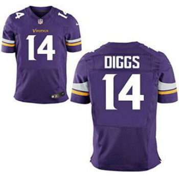 Men's Minnesota Vikings #14 Stefon Diggs Purple Team Color NFL Nike Elite Jersey