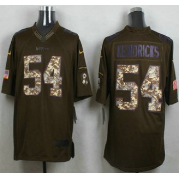 Men's Minnesota Vikings #54 Eric Kendricks Green Salute to Service 2015 NFL Nike Limited Jersey