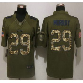 Men's Philadelphia Eagles #29 DeMarco Murray Green Salute to Service 2015 NFL Nike Limited Jersey