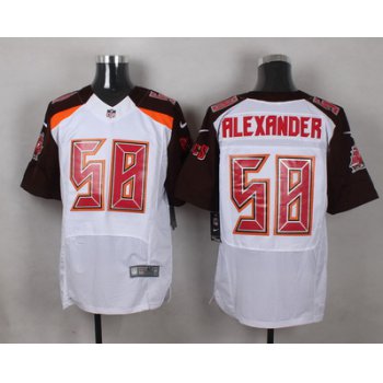 Men's Tampa Bay Buccaneers #58 Kwon Alexander White Road NFL Nike Elite Jersey