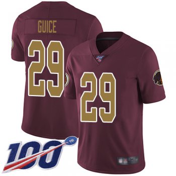 Nike Redskins #29 Derrius Guice Burgundy Red Alternate Men's Stitched NFL 100th Season Vapor Limited Jersey