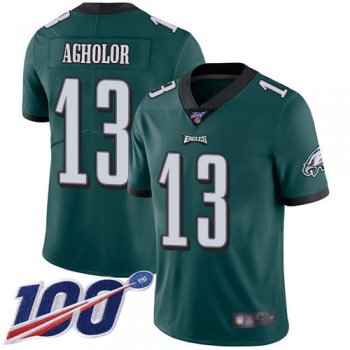 Nike Eagles #13 Nelson Agholor Midnight Green Team Color Men's Stitched NFL 100th Season Vapor Limited Jersey