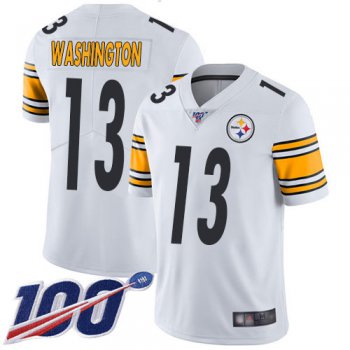 Nike Steelers #13 James Washington White Men's Stitched NFL 100th Season Vapor Limited Jersey