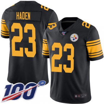 Nike Steelers #23 Joe Haden Black Men's Stitched NFL Limited Rush 100th Season Jersey