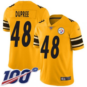 Nike Steelers #48 Bud Dupree Gold Men's Stitched NFL Limited Inverted Legend 100th Season Jersey