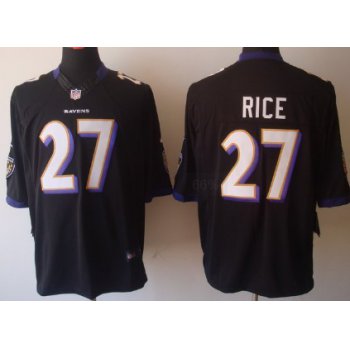 Nike Baltimore Ravens #27 Ray Rice Black Limited Jersey