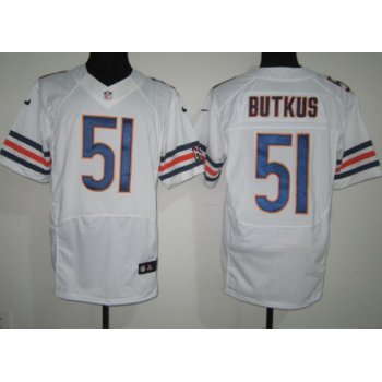 Nike Chicago Bears #51 Dick Butkus White Elite Jersey