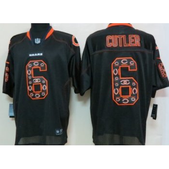 Nike Chicago Bears #6 Jay Cutler Lights Out Black Ornamented Elite Jersey