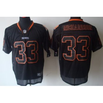 Nike Cleveland Browns #33 Trent Richardson Lights Out Black Elite Jersey