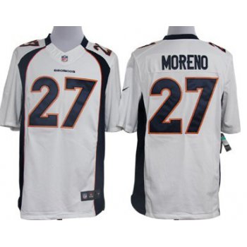 Nike Denver Broncos #27 Knowshon Moreno White Limited Jersey