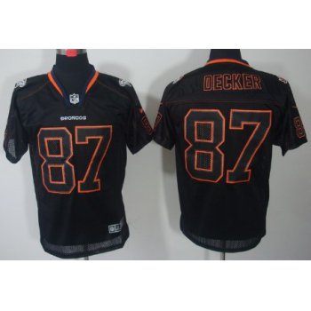 Nike Denver Broncos #87 Eric Decker Lights Out Black Elite Jersey