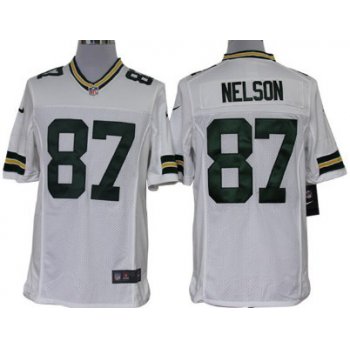 Nike Green Bay Packers #87 Jordy Nelson White Limited Jersey