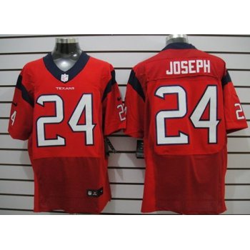 Nike Houston Texans #24 Johnathan Joseph Red Elite Jersey