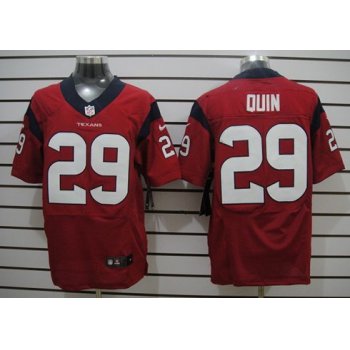 Nike Houston Texans #29 Glover Quin Red Elite Jersey