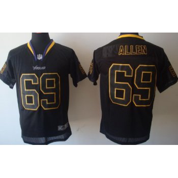 Nike Minnesota Vikings #69 Jared Allen Lights Out Black Elite Jersey